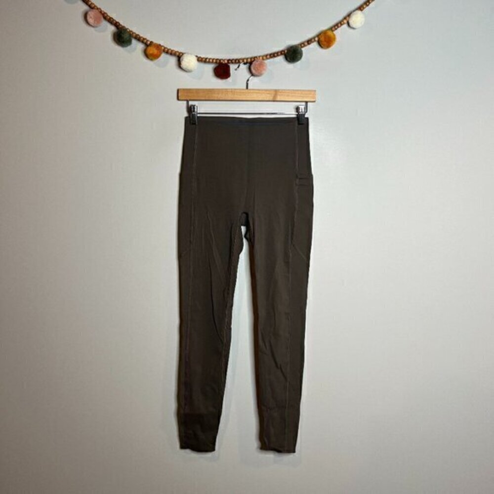 Spanx brown adhesive pocket leggings